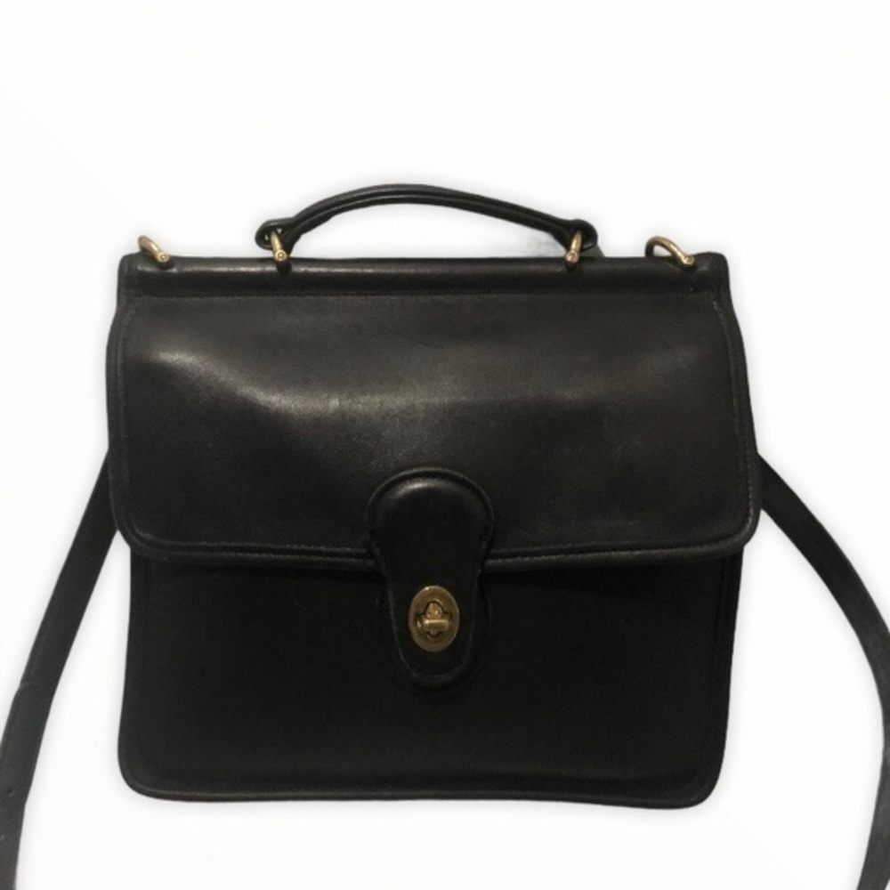 Coach black leather Willis bag 9927